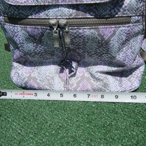 New Baggallini Blush Python Snake Skin Print Convertible Backpack Sling Bag - Picture 6 of 10